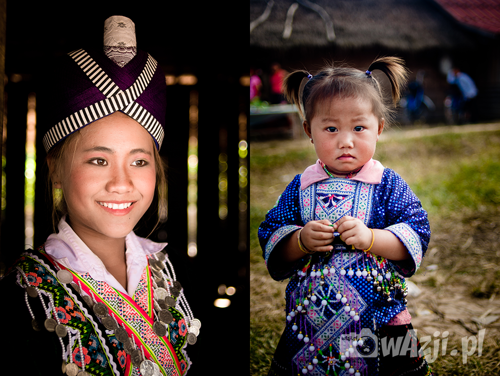 Dziewczyny Hmong podczas lokalnego festiwalu.